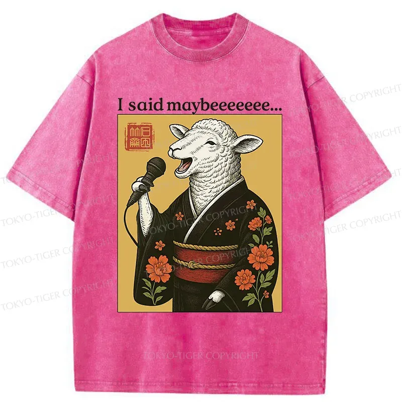 Tokyo-Tiger Singing Sheep Washed T-Shirt