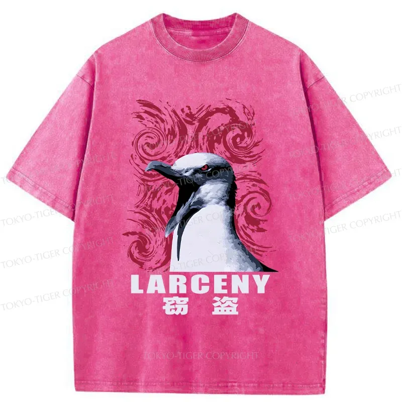 Tokyo-Tiger Stealing Seagull Washed T-Shirt