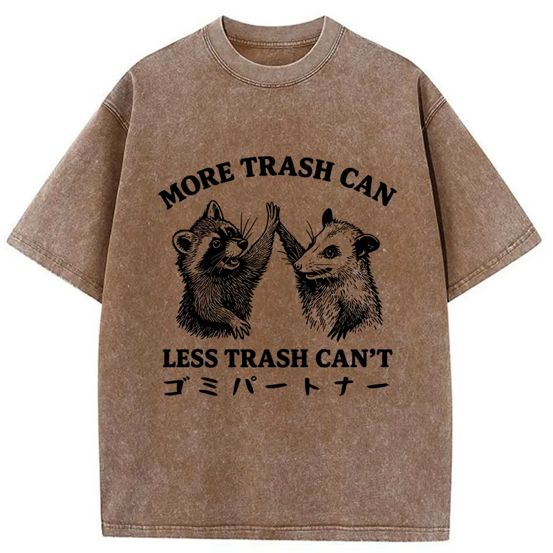Tokyo-Tiger Trash Friends Funny Washed T-Shirt