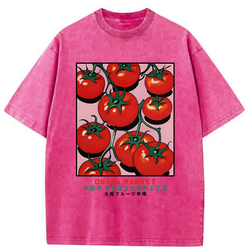 Tokyo-Tiger Osaka Market Tomato Washed T-Shirt
