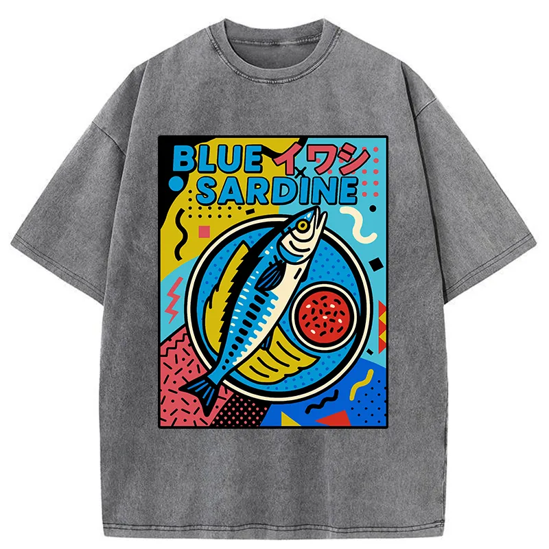 Tokyo-Tiger Memphis Style Sardine Washed T-Shirt