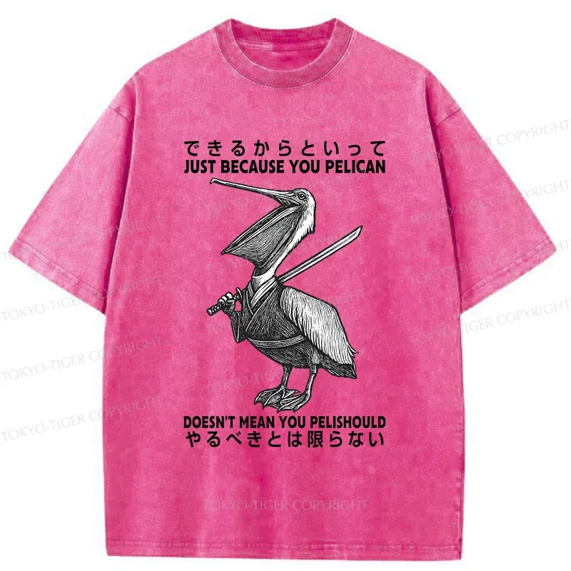 Tokyo-Tiger Pelican Samurai Washed T-Shirt