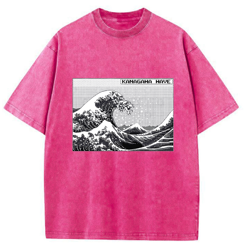 Tokyo-Tiger Kanagawa Wave Washed T-Shirt