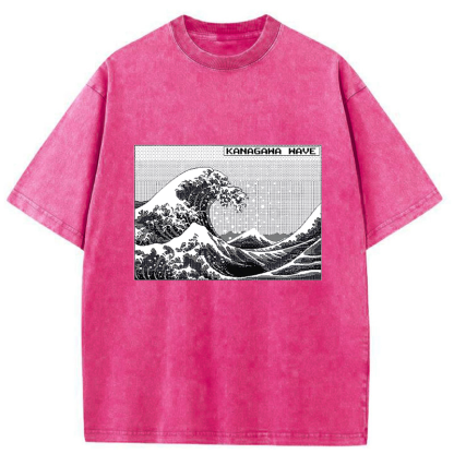 Tokyo-Tiger Kanagawa Wave Washed T-Shirt