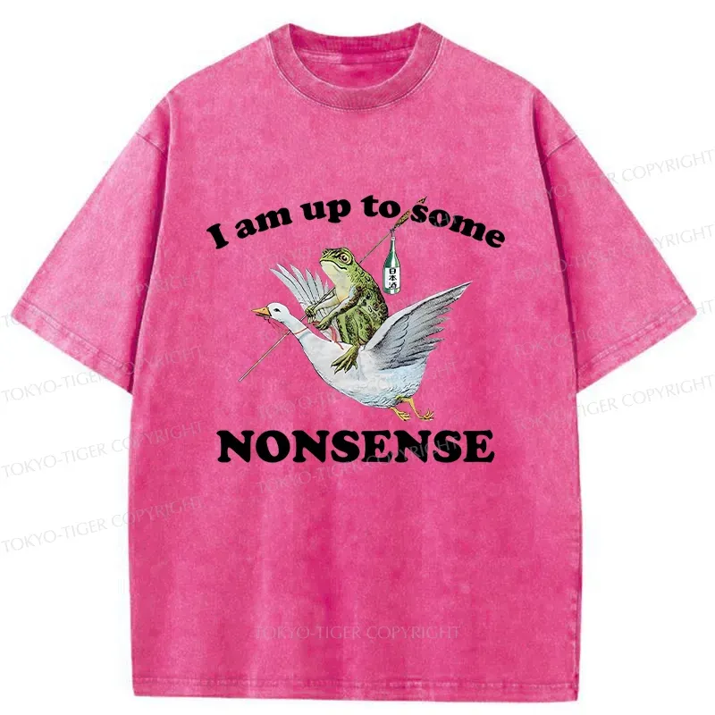 Tokyo-Tiger Frog Riding A Goose Washed T-Shirt