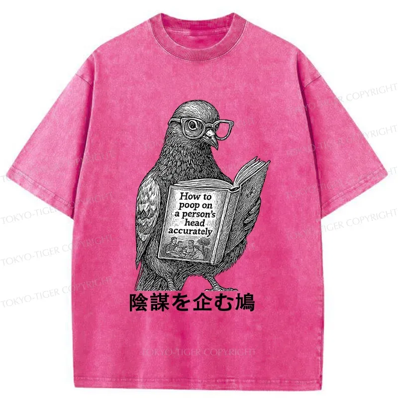 Tokyo-Tiger Scheming Doves Washed T-Shirt