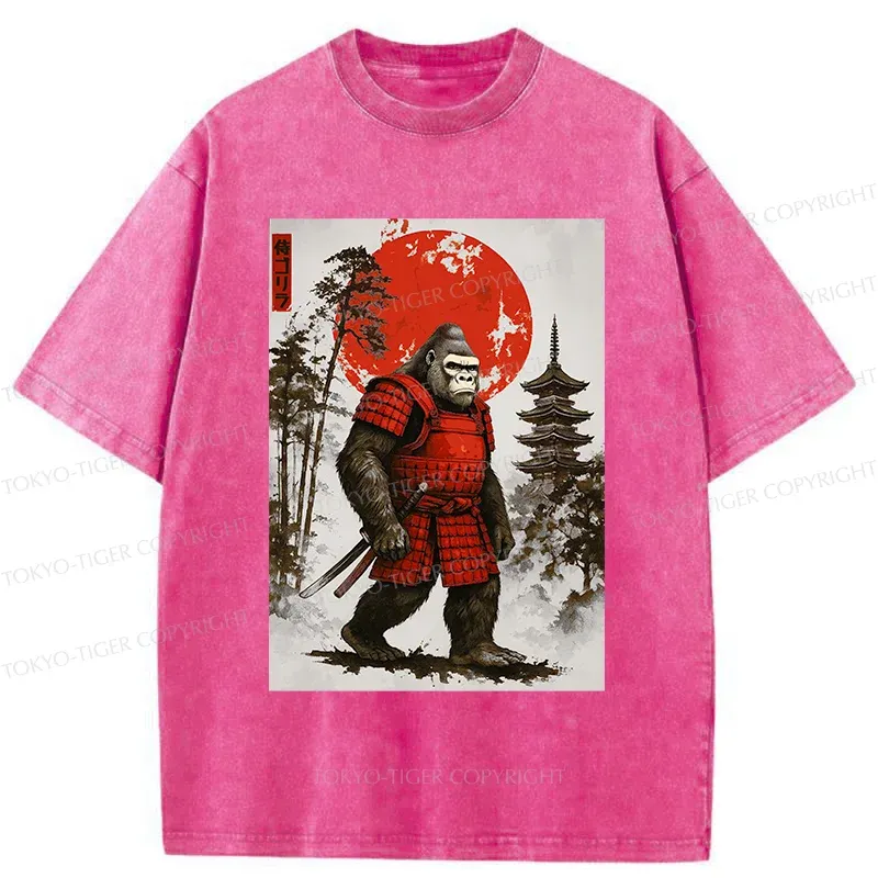 Tokyo-Tiger Gorilla Warrior Washed T-Shirt