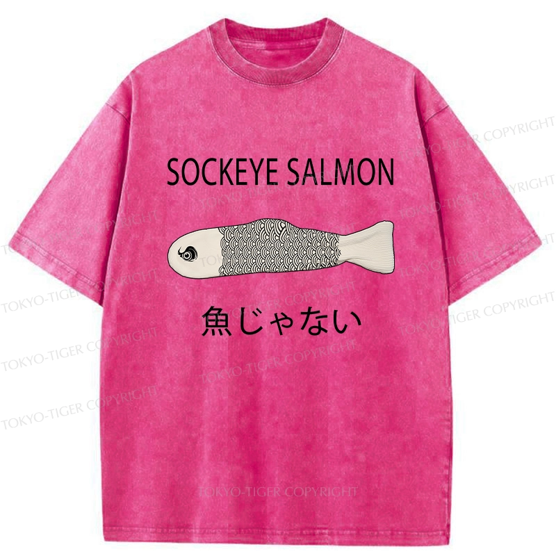 Tokyo-Tiger Sockeye Salmon Washed T-Shirt