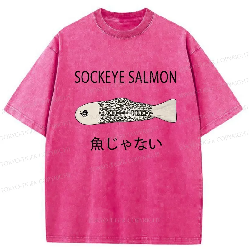 Tokyo-Tiger Sockeye Salmon Washed T-Shirt