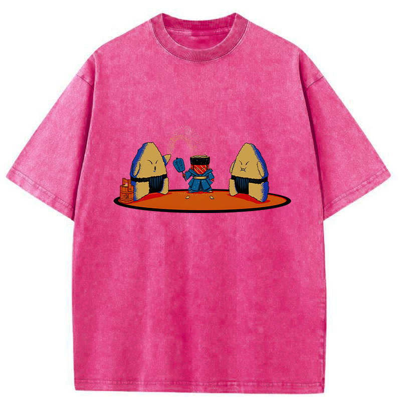 Tokyo-Tiger Japanese Sumo Sushi Washed T-Shirt