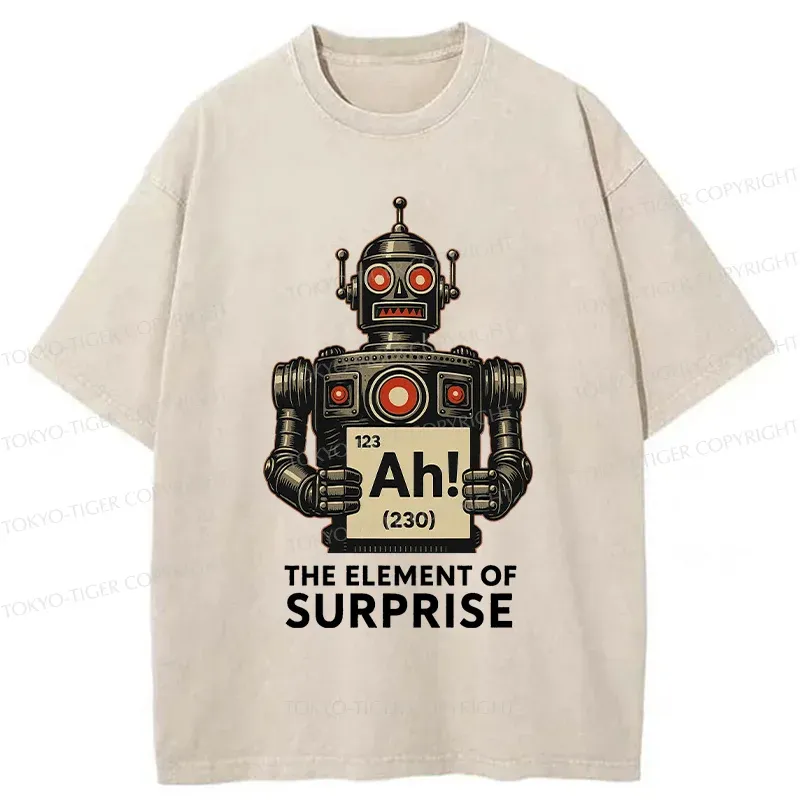 Tokyo-Tiger Machine Gets Surprised Washed T-Shirt