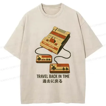 Tokyo-Tiger Game Consoles Of The Past Washed T-Shirt