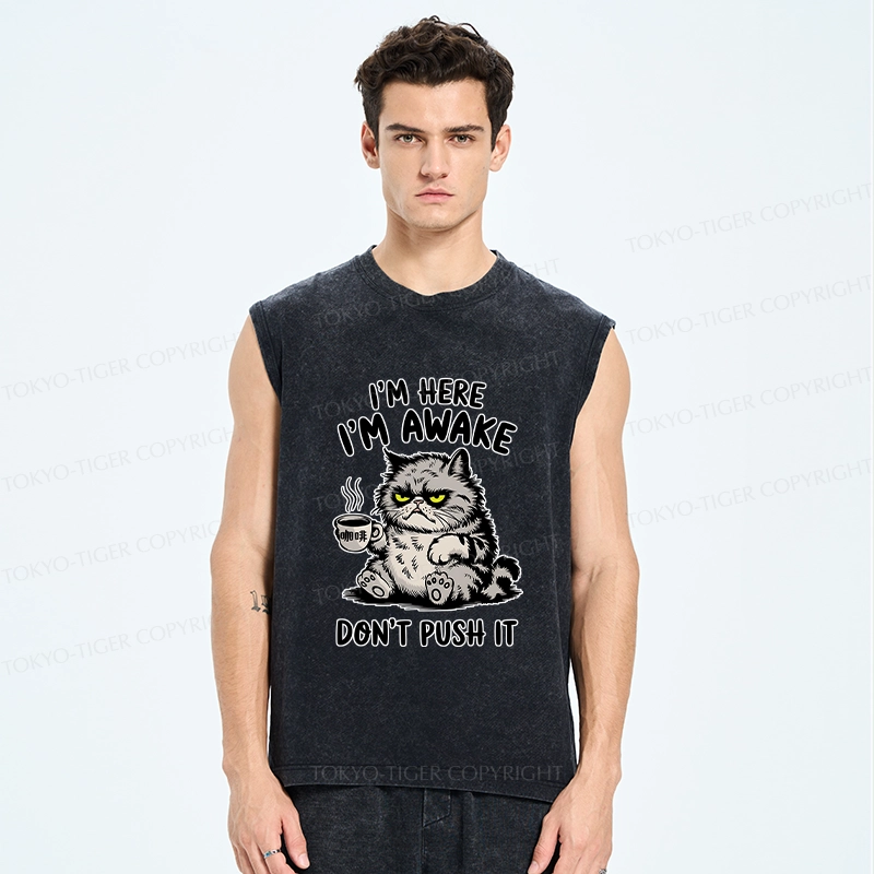 Tokyo-Tiger Tired Cat Washed Tank