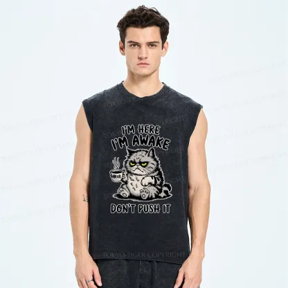 Tokyo-Tiger Tired Cat Washed Tank