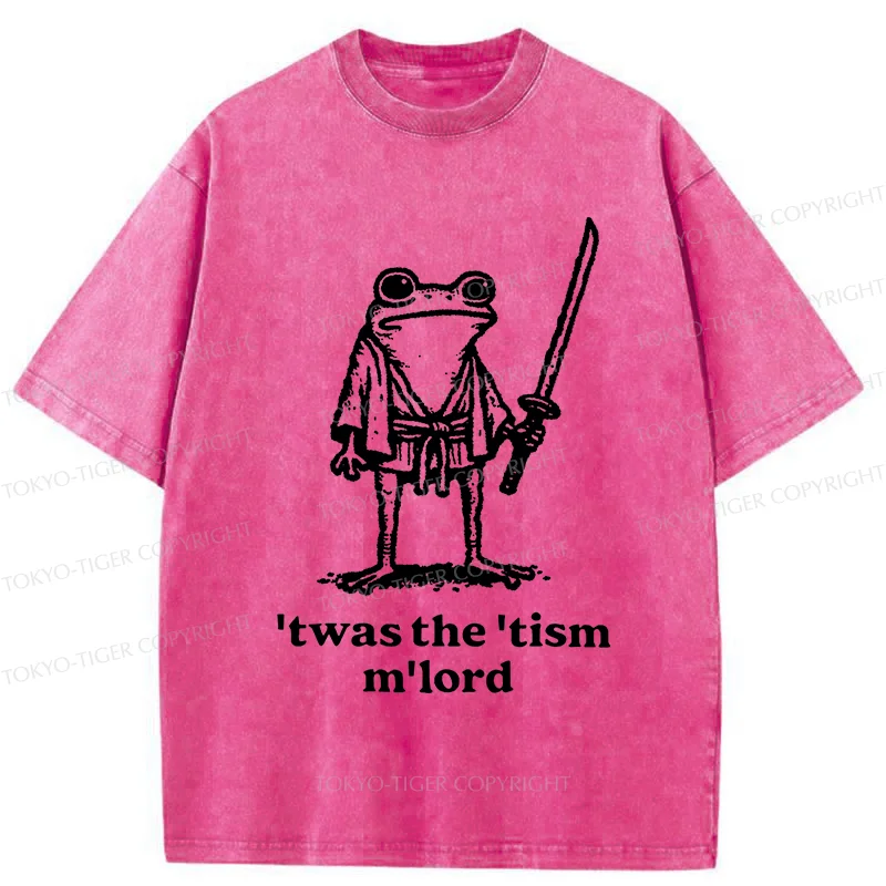 Tokyo-Tiger Focused Samurai Frog Washed T-Shirt