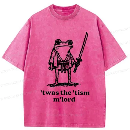 Tokyo-Tiger Focused Samurai Frog Washed T-Shirt