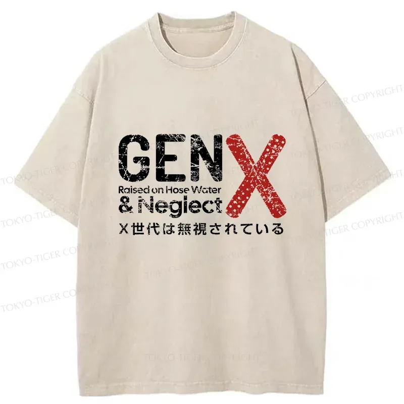 Tokyo-Tiger Neglected Generation X Washed T-Shirt