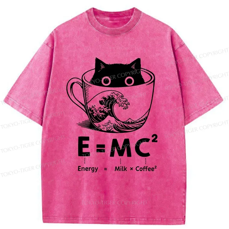 Tokyo-Tiger Funny Espresso Washed T-Shirt