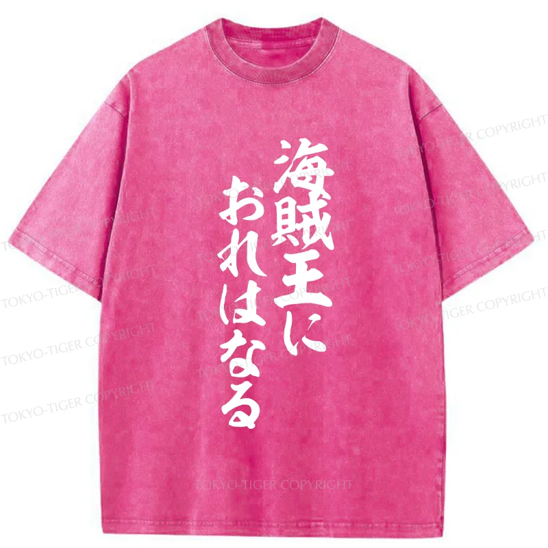 Tokyo-Tiger Funny Japanese Quotes Washed T-Shirt