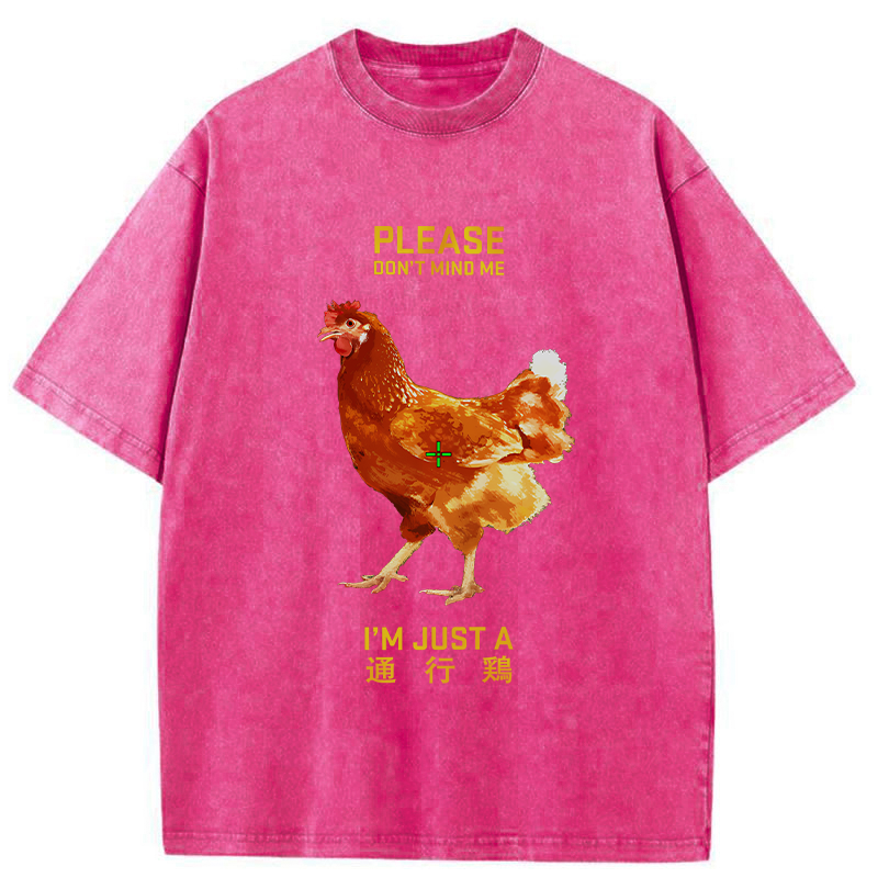 Tokyo-Tiger I'm Just A Passing Chicken Washed T-Shirt