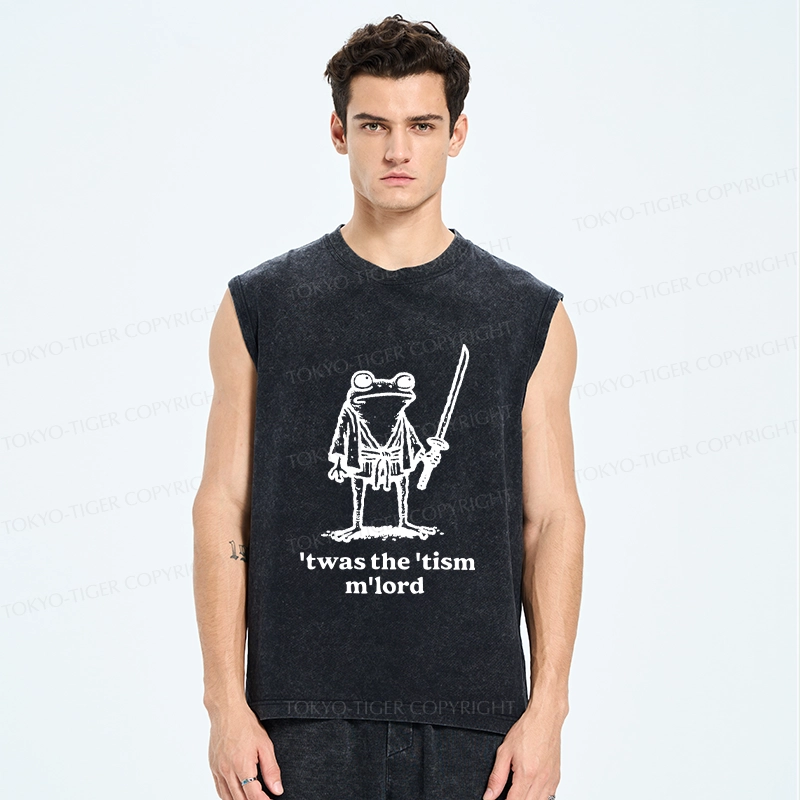 Tokyo-Tiger Focused Samurai Frog Washed Tank