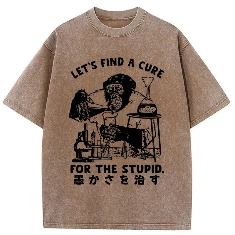 Tokyo-Tiger Medicine For Stupidity Washed T-Shirt