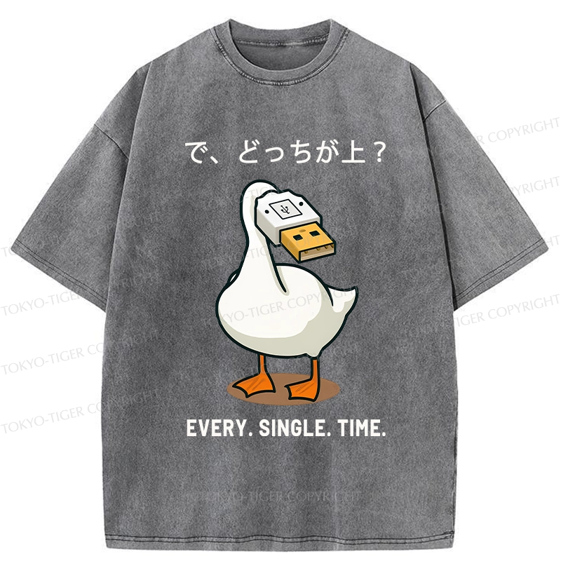 Tokyo-Tiger So Which One Is Better Washed T-Shirt