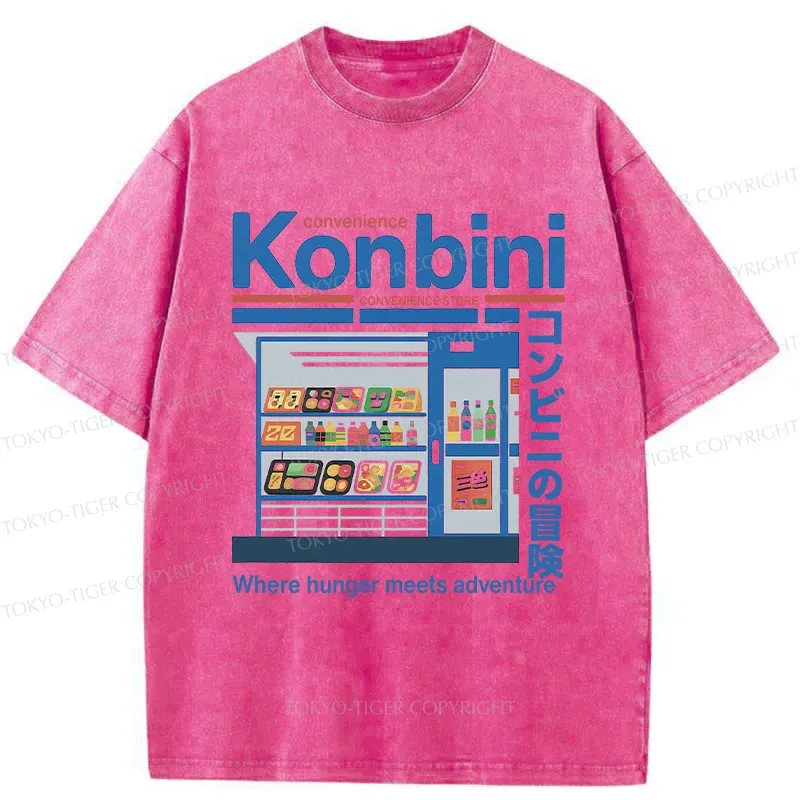 Tokyo-Tiger Japanese Convenience Store Washed T-Shirt