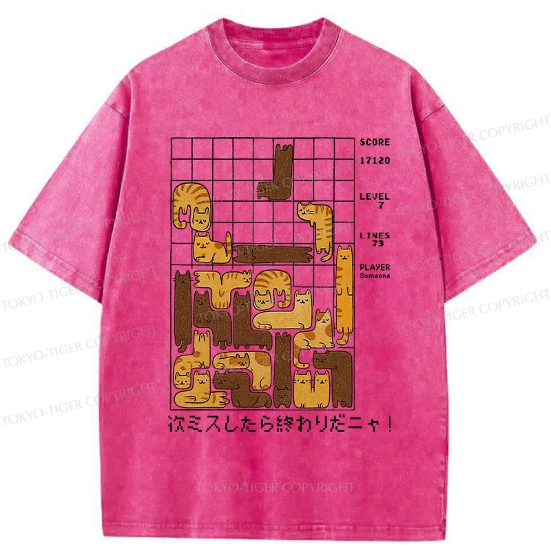 Tokyo-Tiger Funny Next Mistake Is The End Washed T-Shirt
