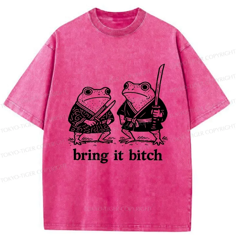 Tokyo-Tiger Bring It Samurai Frog Washed T-Shirt