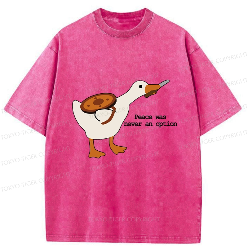 Tokyo-Tiger Peace Was Never An Option Washed T-Shirt