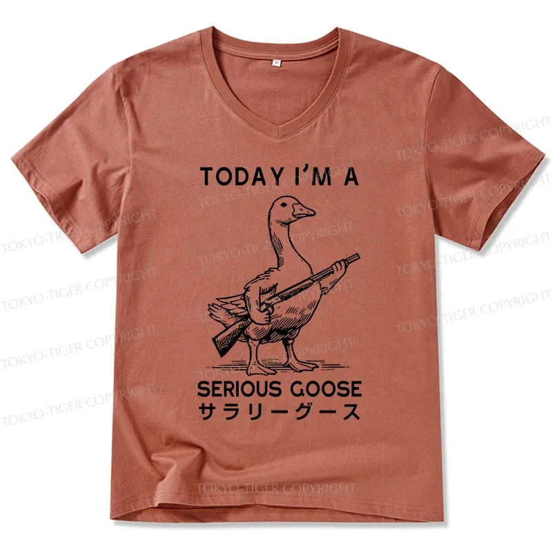 Tokyo-Tiger Serious Stupid Goose V-Neck Classic T-Shirt