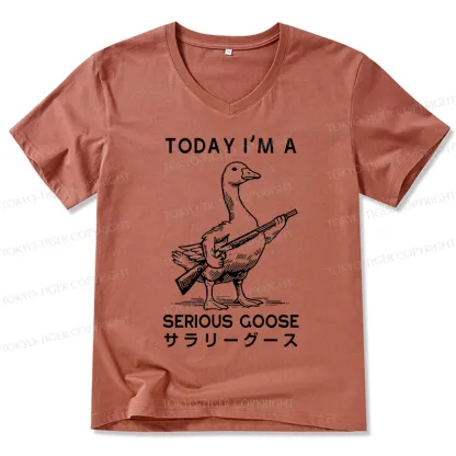 Tokyo-Tiger Serious Stupid Goose V-Neck Classic T-Shirt