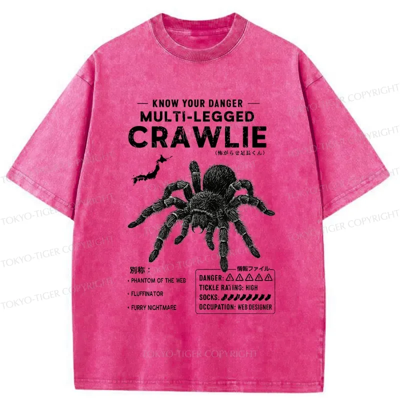 Tokyo-Tiger Scary Multi-Legged Crawlie Washed T-Shirt