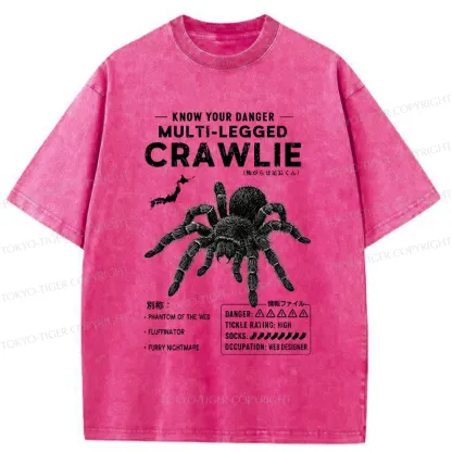 Tokyo-Tiger Scary Multi-Legged Crawlie Washed T-Shirt