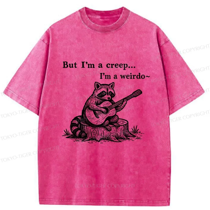 Tokyo-Tiger I'm A Weirdo Funny Washed T-Shirt