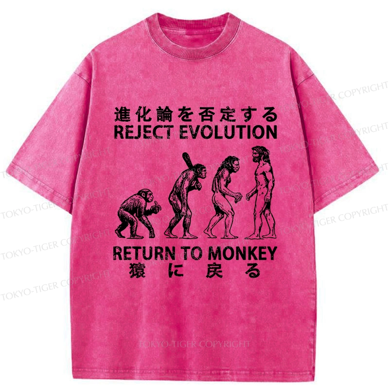 Tokyo-Tiger Reject Evolution Return To Monkey Japan Washed T-Shirt