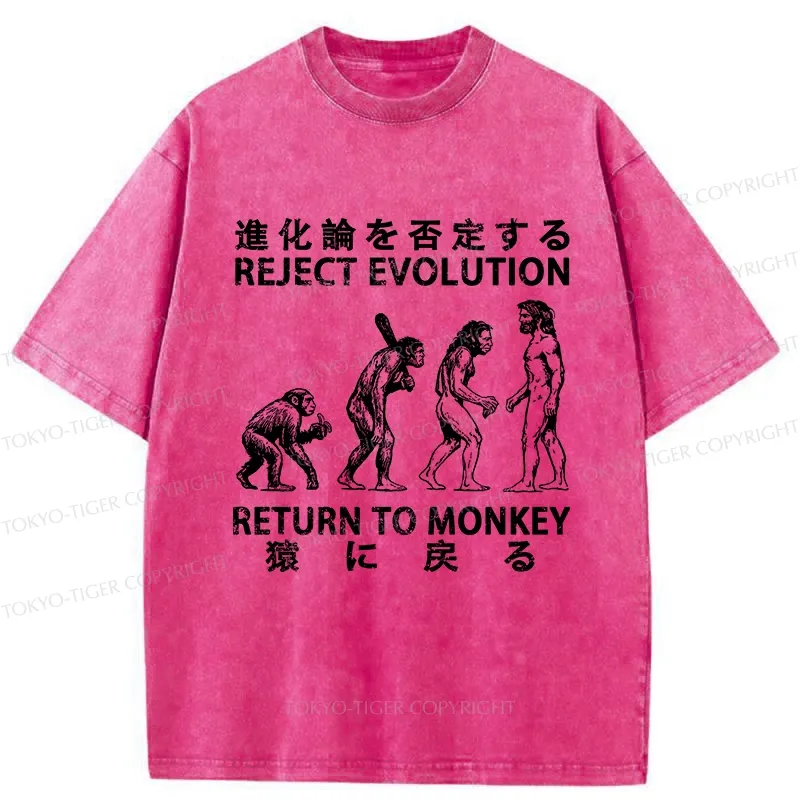Tokyo-Tiger Reject Evolution Return To Monkey Japan Washed T-Shirt