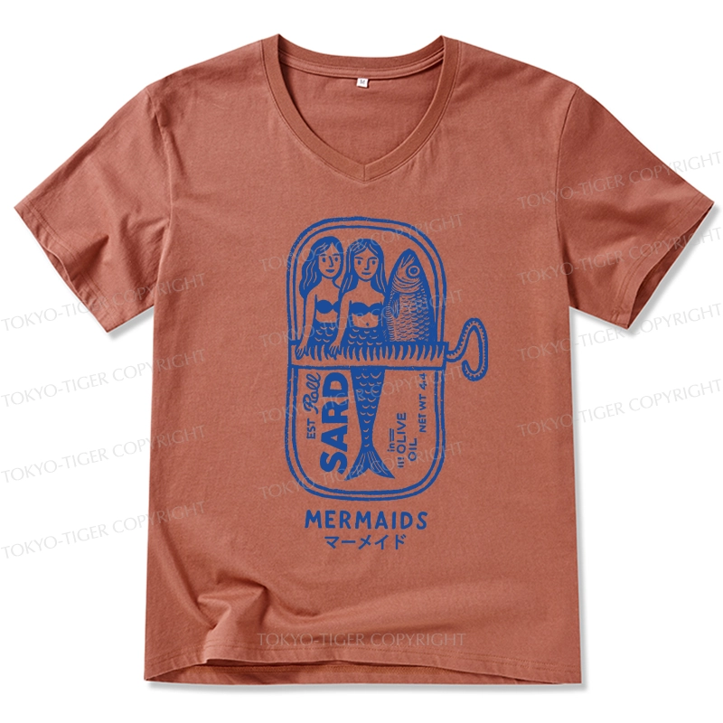 Tokyo-Tiger Mermaid Can V-Neck Classic T-Shirt