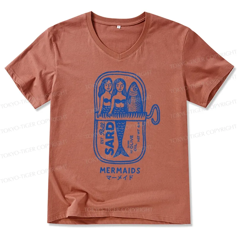 Tokyo-Tiger Mermaid Can V-Neck Classic T-Shirt