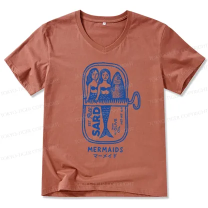 Tokyo-Tiger Mermaid Can V-Neck Classic T-Shirt