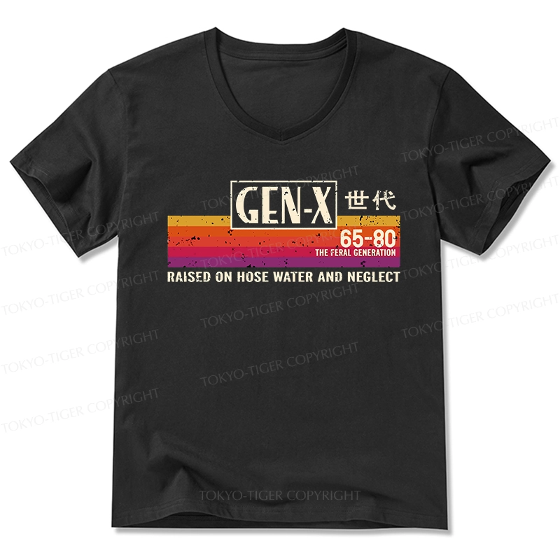 Tokyo-Tiger X Era Retro V-Neck Classic T-Shirt