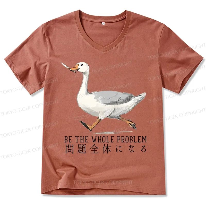 Tokyo-Tiger Running Stupid Goose V-Neck Classic T-Shirt