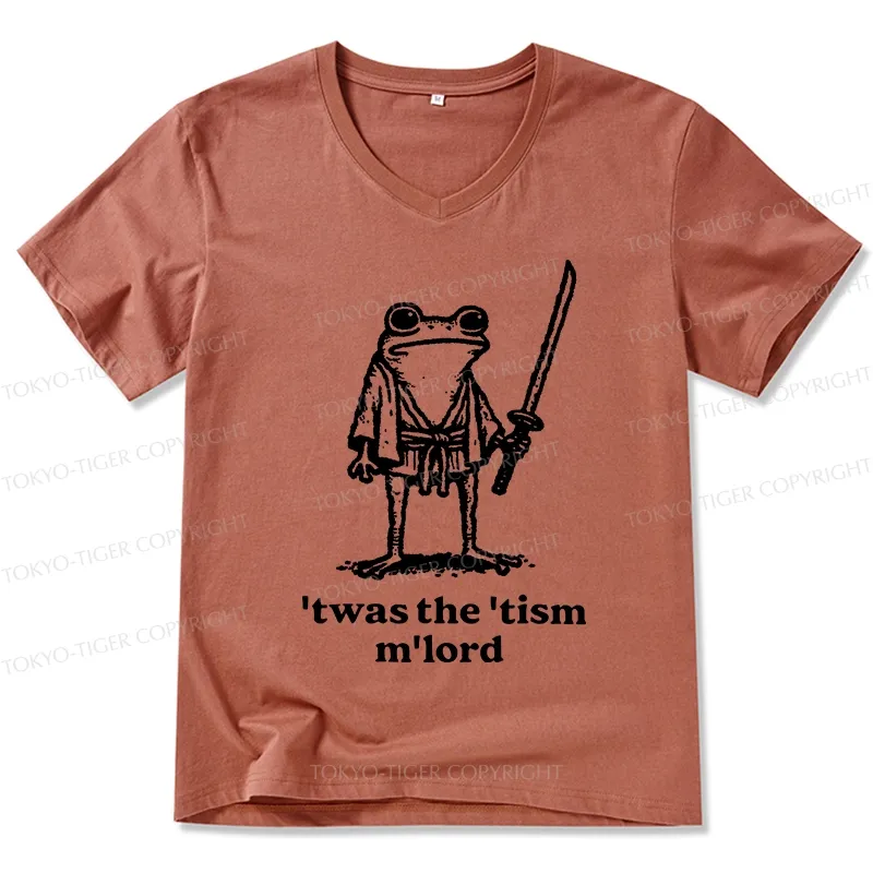 Tokyo-Tiger Focused Samurai Frog V-Neck Classic T-Shirt