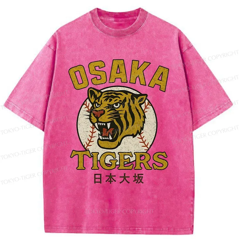 Tokyo-Tiger Funny Osaka Tigers Washed T-Shirt