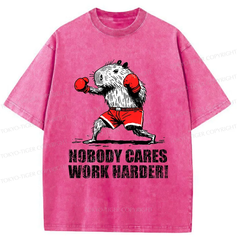 Tokyo-Tiger Capybara Fitness Washed T-Shirt