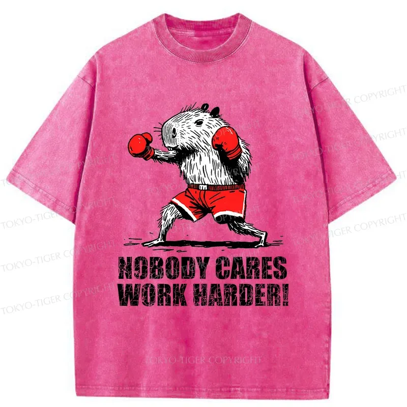 Tokyo-Tiger Capybara Fitness Washed T-Shirt