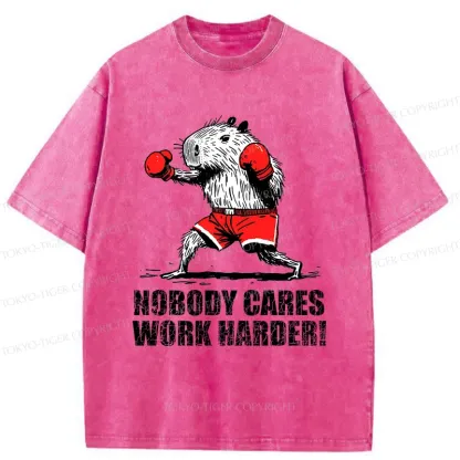 Tokyo-Tiger Capybara Fitness Washed T-Shirt
