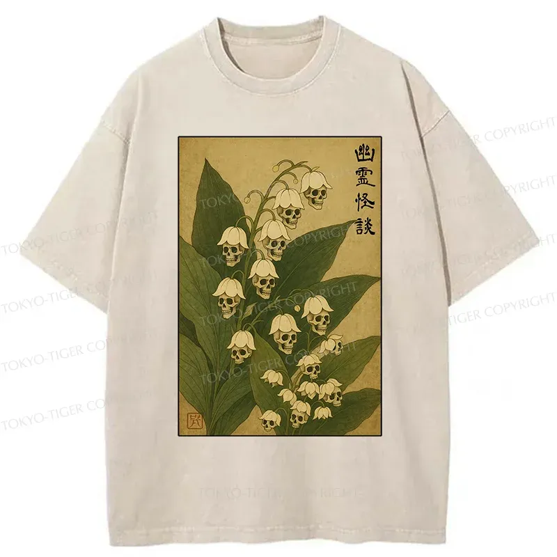 Tokyo-Tiger Horror Lilac Washed T-Shirt