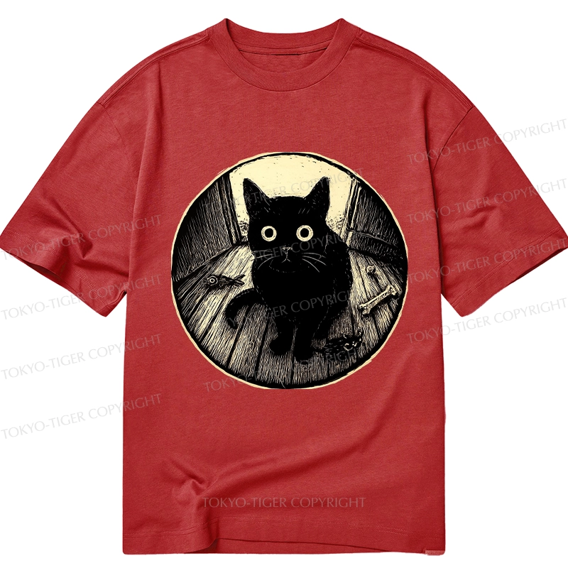 Tokyo-Tiger Waiting Black Cat Classic T-Shirt